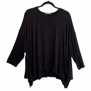 Alembika Super Soft Black Patterned Sweater Top L